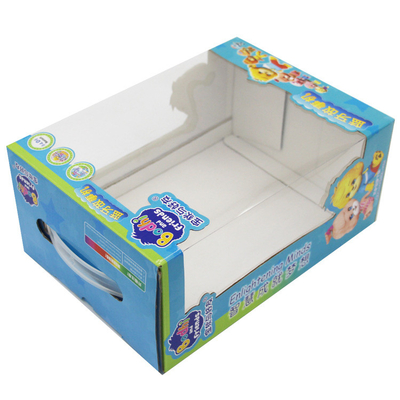Children'S Toy Packaging PVC White Cardboard Corrugated Box With Window Opening
