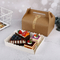 wholesale cup cake recycled brown kraft paper food boxes with handle top quality bakery packaging box customize cake box