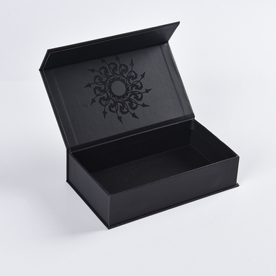 Black Magnetic Suction Packaging Gift Box For Cosmetics Necklace Jewelry Packaging