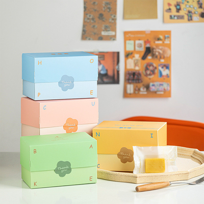 Wind nougat snow flake cookie packaging gift box Macaron Mung bean cake pineapple cookie small box custom made