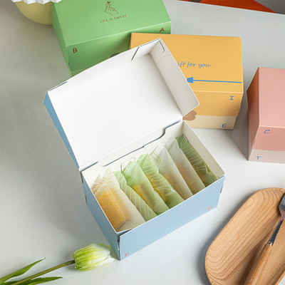 Wind nougat snow flake cookie packaging gift box Macaron Mung bean cake pineapple cookie small box custom made