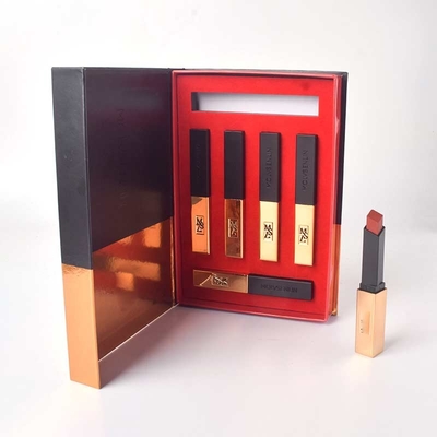Flip lipstick gift box customization Built-in sponge punching cosmetics gift box customization