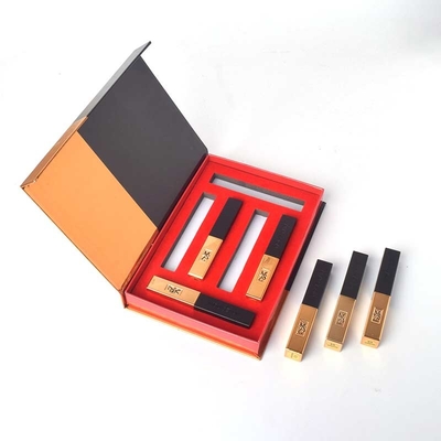 Flip lipstick gift box customization Built-in sponge punching cosmetics gift box customization