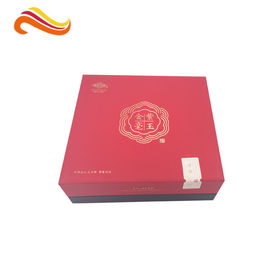Red PP Paper Printed Divided Packaging Boxes Lid and Base Expensive Gift Boxes