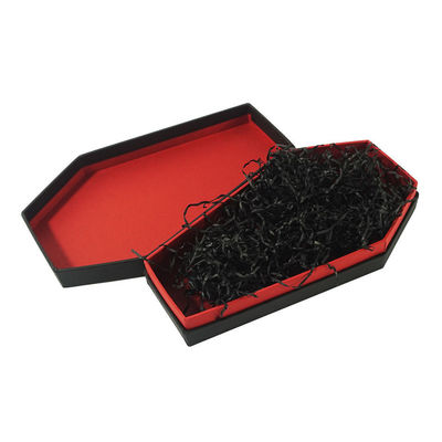 ميني هالوين بطاقة الورق المقوى على شكل تابوت التعبئة والتغليف الفاخرة هدية شحن صندوق وجبات خفيفة مع غطاء صندوق هدية تخصيص